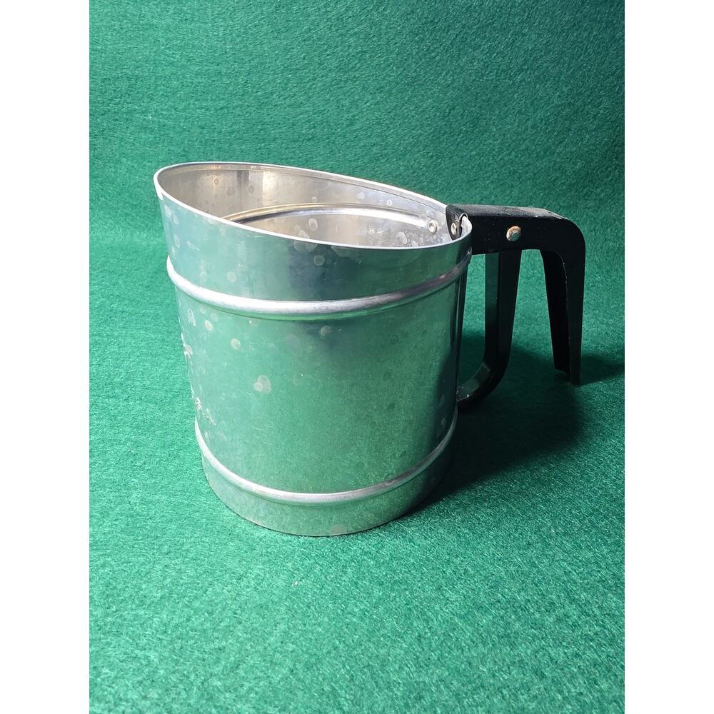 Flour Sifter By “Foley”, Vintage Silver Sifter